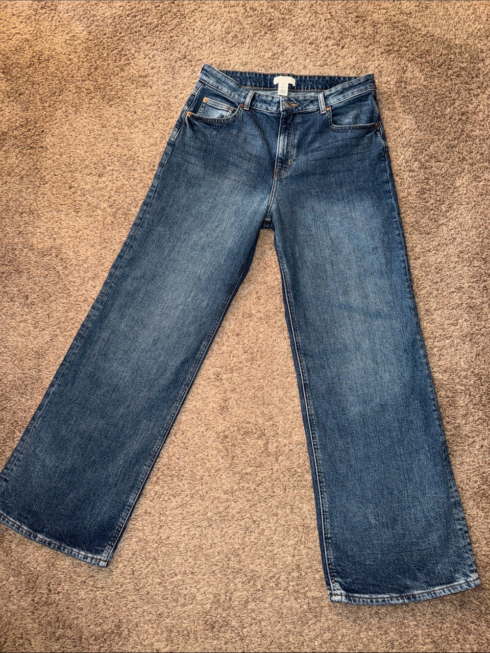 H&M Harper High Rise Wide Leg Jeans size 10